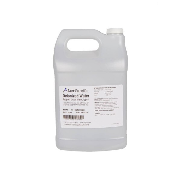 Deionized Water, 4x1 Gallon
